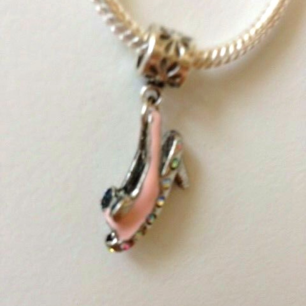 “HIGH HEEL SHOE” Dangling Charm Bead For European Style Charm Bracelets